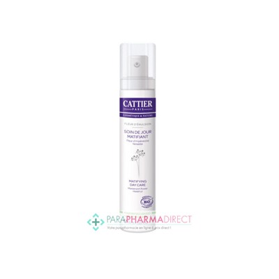 Cattier Fleur d'Emulsion Soin de Jour Matifiant Peaux Mixtes A Grasses Noisette Fleur d'Imperatoire BIO 50ml