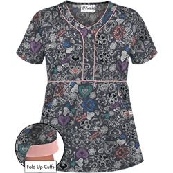 UA Chalked Medley Pewter Scrub Top