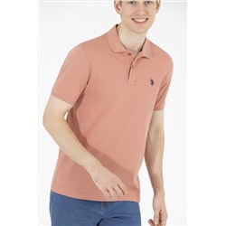 Erkek Pudra Basic Polo Yaka Tişört