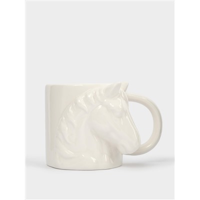 Кружка, 500 мл, фарфор P, белая, Конь, Horse