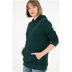 Erkek Koyu Yeşil Basic Sweatshirt