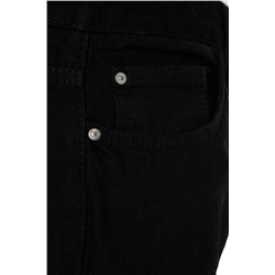 Siyah Yüksek Bel Mom Fit Jeans TBBSS23CJ00038