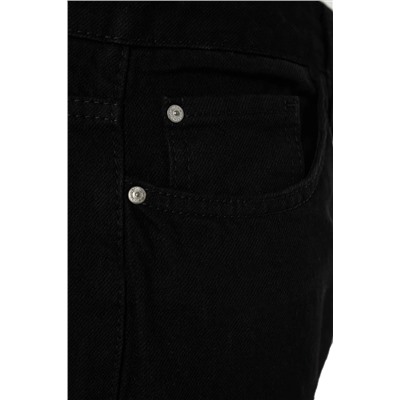 Siyah Yüksek Bel Mom Fit Jeans TBBSS23CJ00038