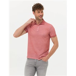 Kahverengi Slim Fit Dokulu Polo Yaka Tişört