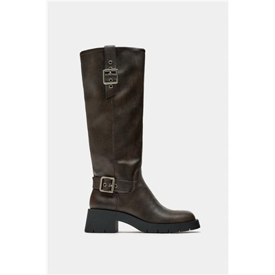 FEW ITEMS LEFT FLAT BOOTS WITH BUCKLE
