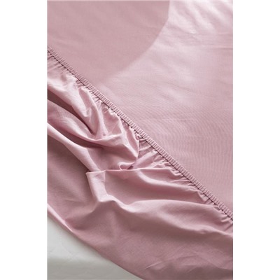 Manon King Size %100 Pamuk Ranforce Lastikli Çarşaf - Gül Kurusu