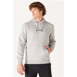 WranglerRegular Fit Normal Kesim Gri Melanj Erkek Kapüşonlu Sweatshirt