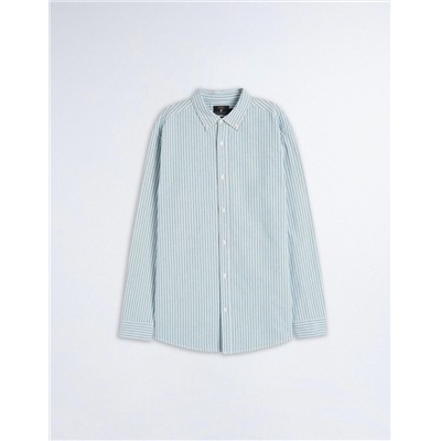 Striped Oxford Shirt, Men, Green