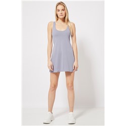 Vestido evasé Gris claro