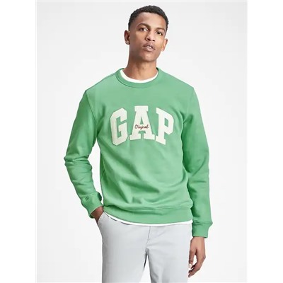 Embroidered Gap Logo Crewneck Pullover