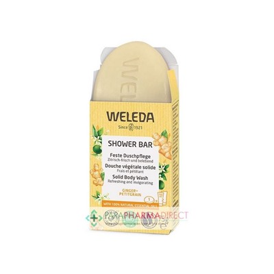 Weleda Shower Bar Douche Végétale Solide Ginger & Petitgrain Bio 75g