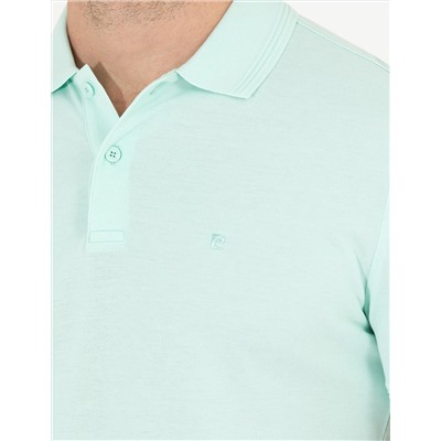 Açık Yeşil Slim Fit Polo Yaka Basic Tişört
