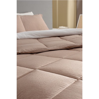 Meleni Tek Kişilik Comforter Set - Kiremit