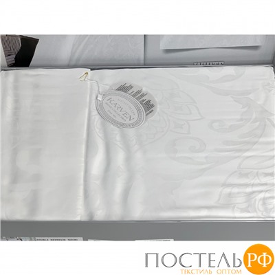 Постельное белье Karven жаккард семейный Damask White