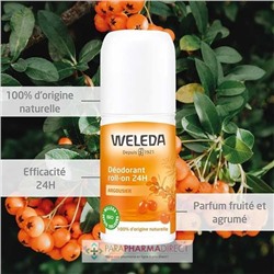 Weleda Argousier Déodorant Roll-On 24H BIO 2x50 mlLot  × 2
