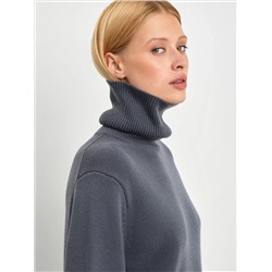 Свитер с высоким воротником из смесовой шерсти, B2863/detuil