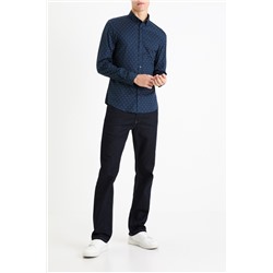 Camisa slim fit - Azul marino