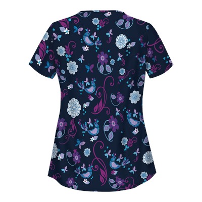UA Song Bird Navy Scrub Top