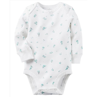 Thermal Floral Print Bodysuit