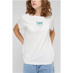 Lee Regular Fit Normal Kesim %100 Pamuk Bisiklet Yaka Ekru Tişört LQ10EH