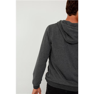 Sudadera bimateria Gris jaspeado