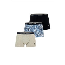 Erkek Gri Melanj 3'lü Boxer