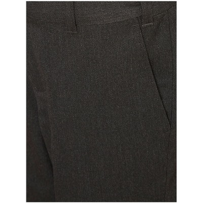 Boys Charcoal Plus Fit Regular Leg School Trouser 2 Pack
