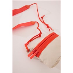 Bolso cartera nylon beige