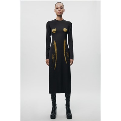 ZW COLLECTION SILHOUETTE PRINT DRESS