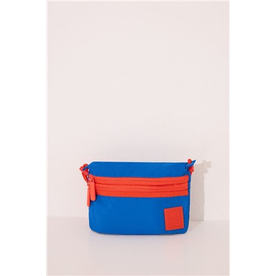 Bolso cartera nylon azul