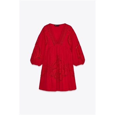 ZW COLLECTION EMBROIDERED SHORT DRESS