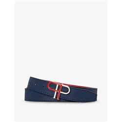 LADIES 30MM ENAMEL REVERSIBLE DOUBLE P BELT