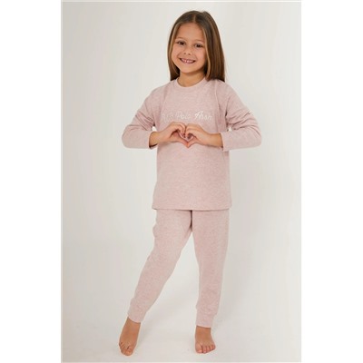 Kız Çocuk Pembe Pijama Takımı