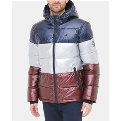 Tommy Hilfiger Men's Pearlized Performance Hooded Puffer Coat