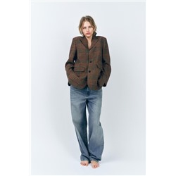 ZW COLLECTION CHECK WOOL BLEND BLAZER