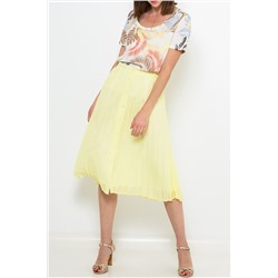 Camiseta de lino Amarillo y rosa