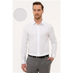 Pierre Cardin Beyaz Slim Fit Armürlü Gömlek G021GL004.000.1112821