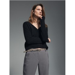 Zigarettenhose mit Gürtel