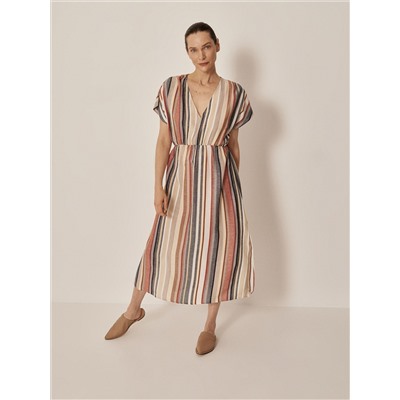 Kleid Aus Leinen-Mix