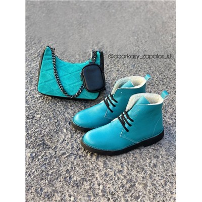 Ab.Zapatos 4619/2 turquesa+AB.Z · Pelle · 21-19 (370)