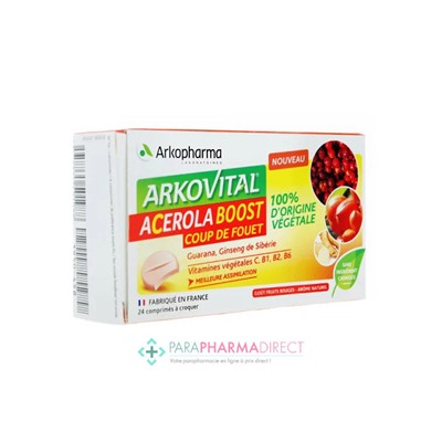 ArkoPharma ArkoVital Acerola Boost Coup de Fouet 24 comprimés