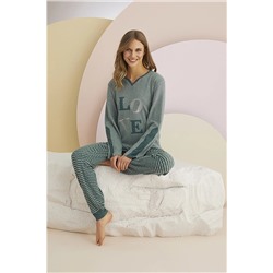 Sevim 13969 Kadın Nakışlı Pijama Takım