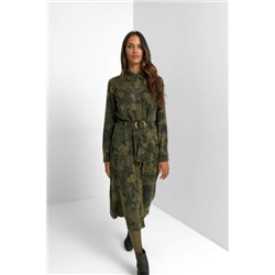 Vestido camisero largo evasé