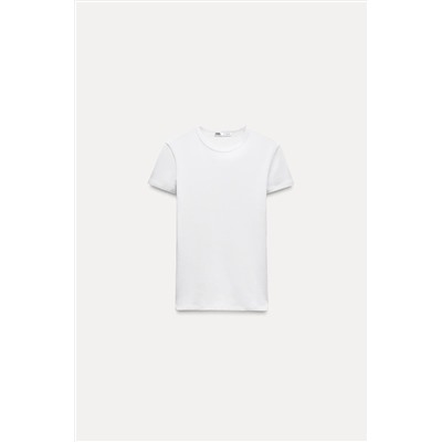 RIBBED SHORT SLEEVE T-SHIRT