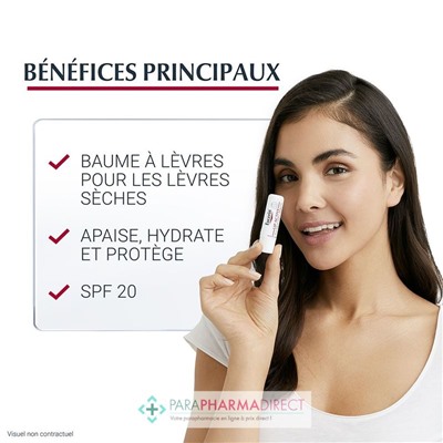 Eucerin Lip Active Stick Lèvres Soin Actif SPF20 Peau Sensible 4,8g
