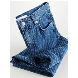 Jeans aus Strukturstoff