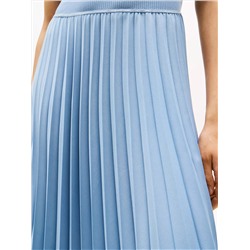 Fit-and-Flare Pleated Midi Dress