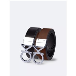 Monogram Logo Plaque Reversible Belt