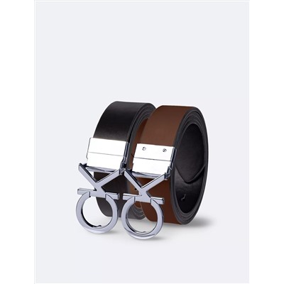 Monogram Logo Plaque Reversible Belt