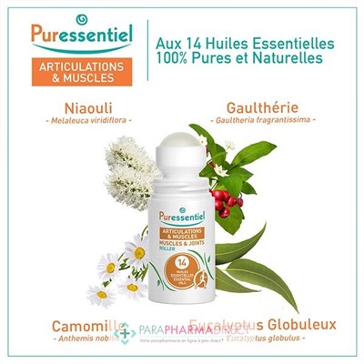 Puressentiel Articulations & Muscles Roller aux 14 Huiles Essentielles 75 ml